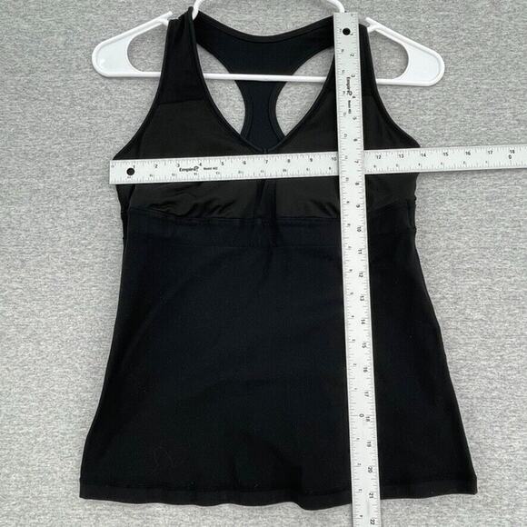 Lululemon Tank Top Womens 4 Black Racerback Adj Bra Activewear Yoga Jogging - Picture 6 of 8
